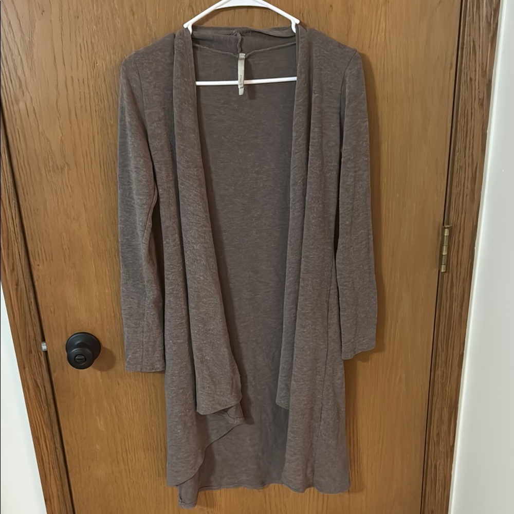 Mono B Brown Open Front Cardigan Sweater